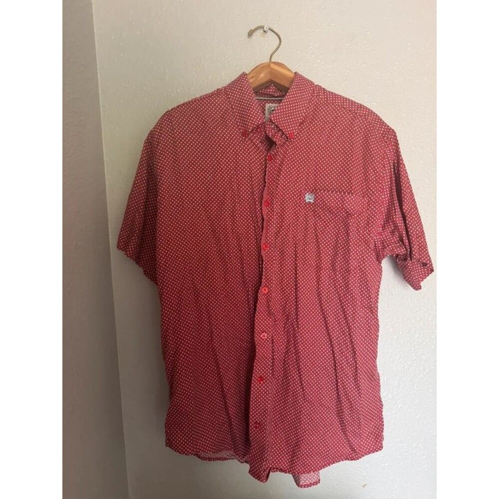 Cinch button down short sleeve shirt size small